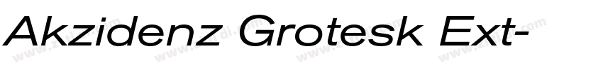 Akzidenz Grotesk Ext字体转换
